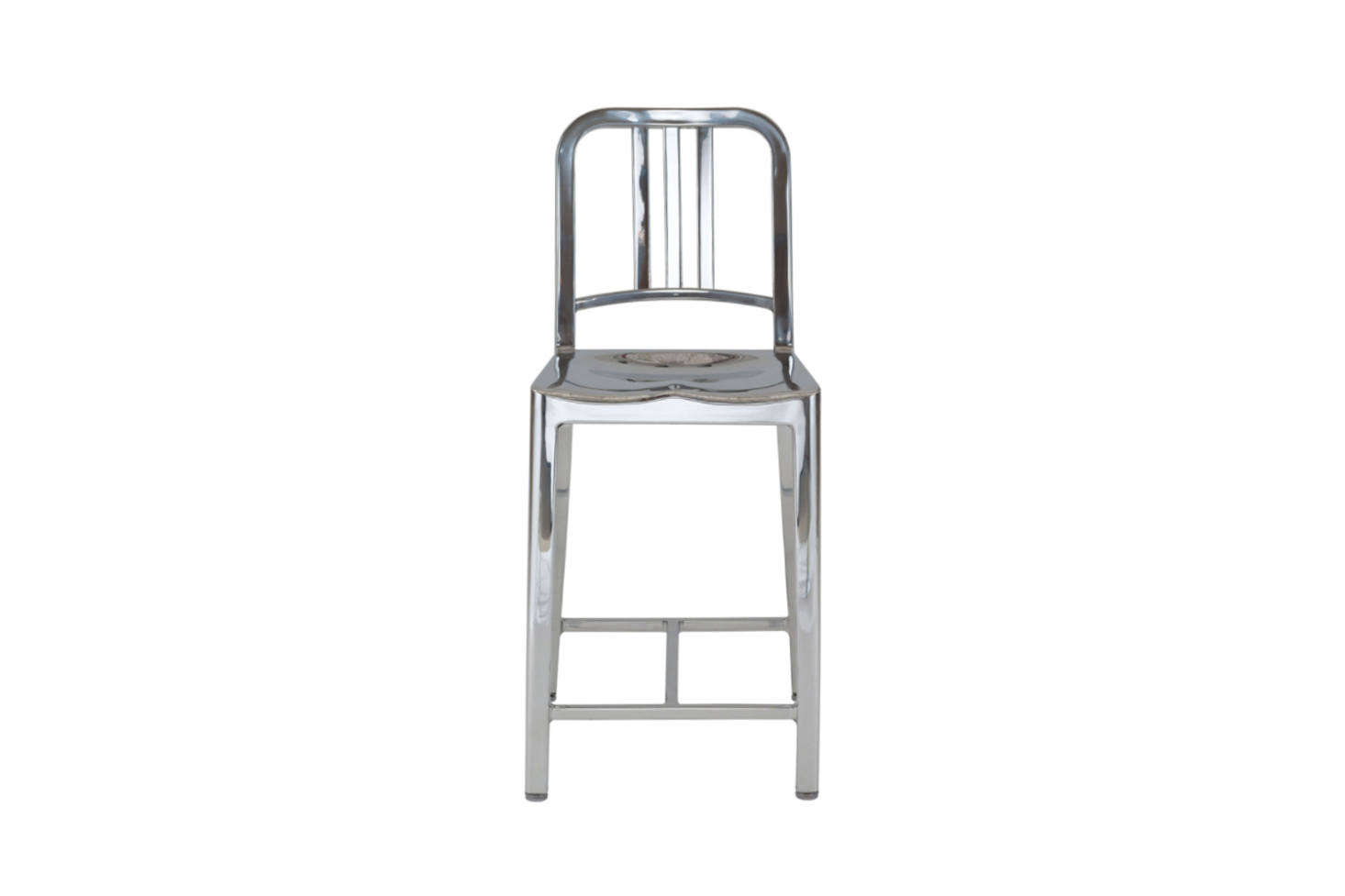 The Emeco Navy Stool, shown in Aluminum, comes in a wide range of colors; $895 at Hive.