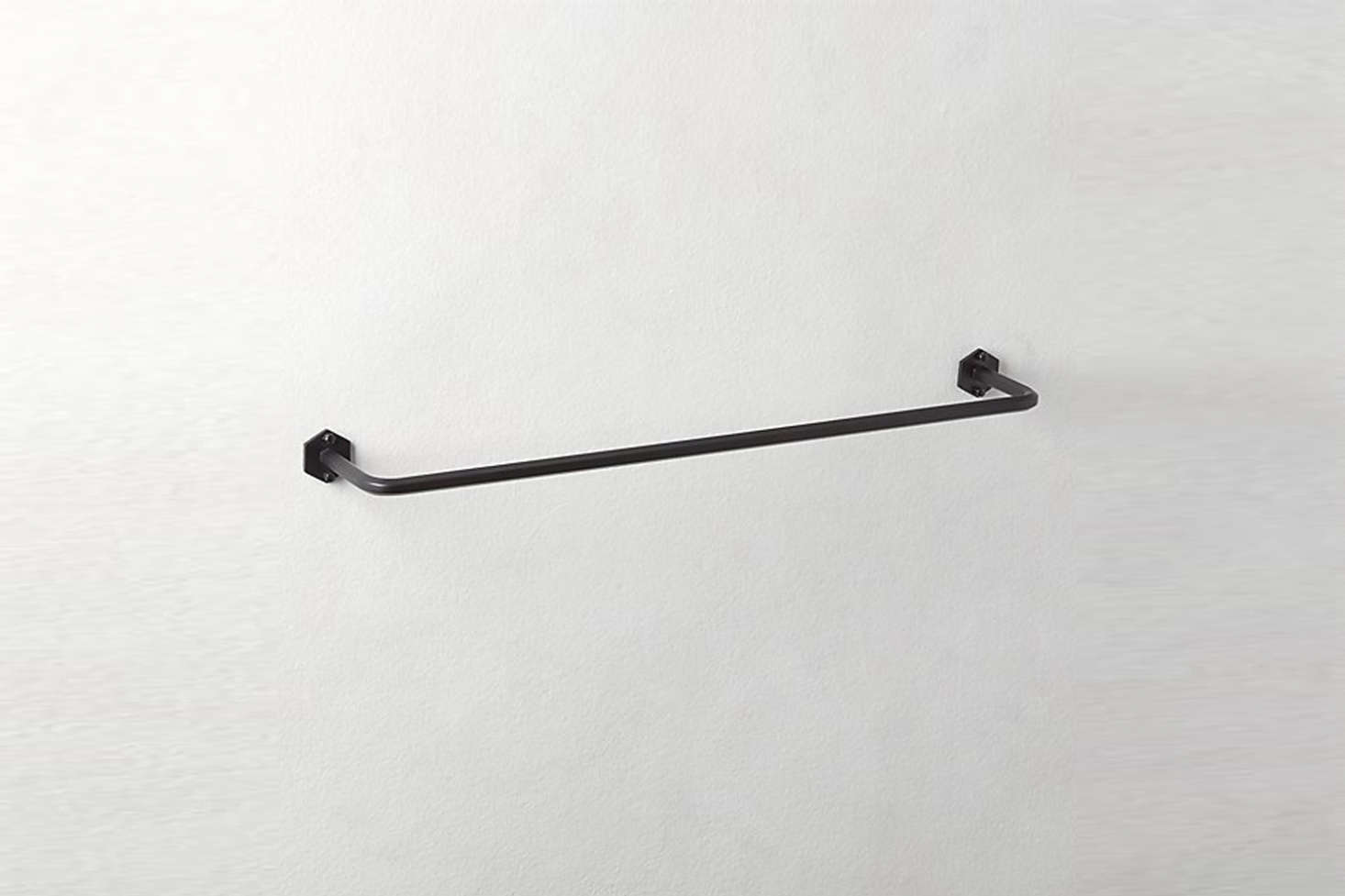 The Hex Matte Black Towel Bars range from $34.39 to $54.95 at CB