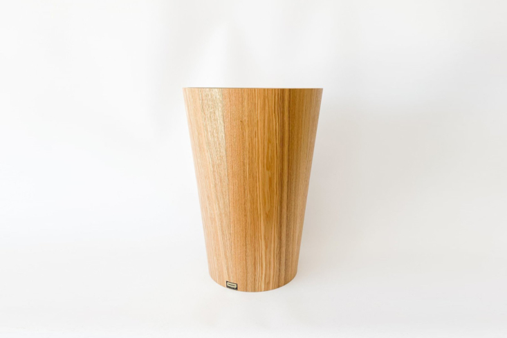 the large ash wood waste basket is \$\135 at tortoise general store. 25