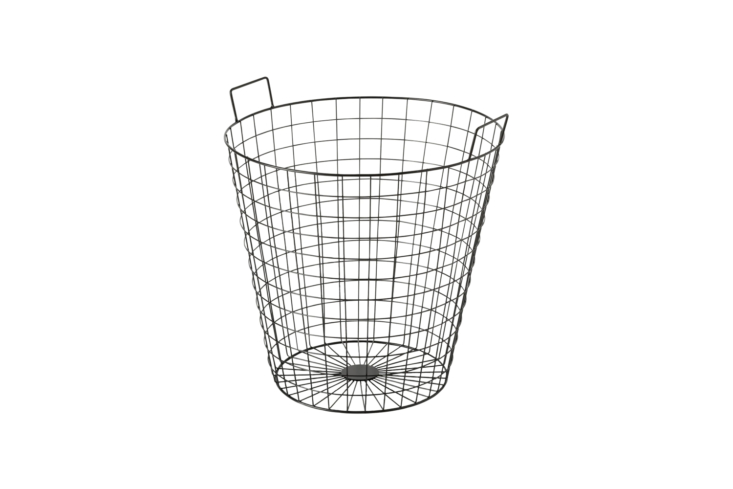 the ikea datanord wire basket in black is \$\2\2.99. 26