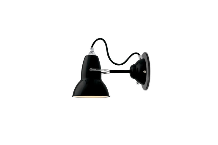 the anglepoise original \1\2\27 wall light, shown in jet black, is \$\160 at ho 25