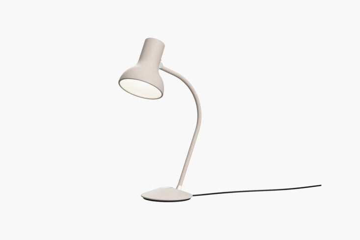 the anglepoise type 75 mini table lamp, shown in mole grey, is \$\200 at design 20