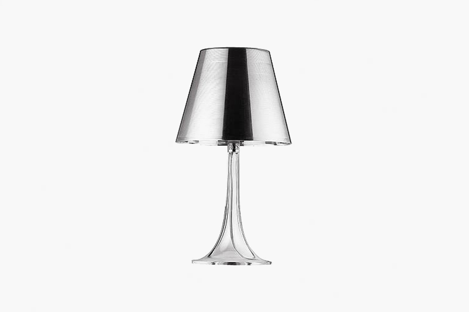 the philippe starck miss k table lamp with a clear glass base is \$4\25 at desi 19