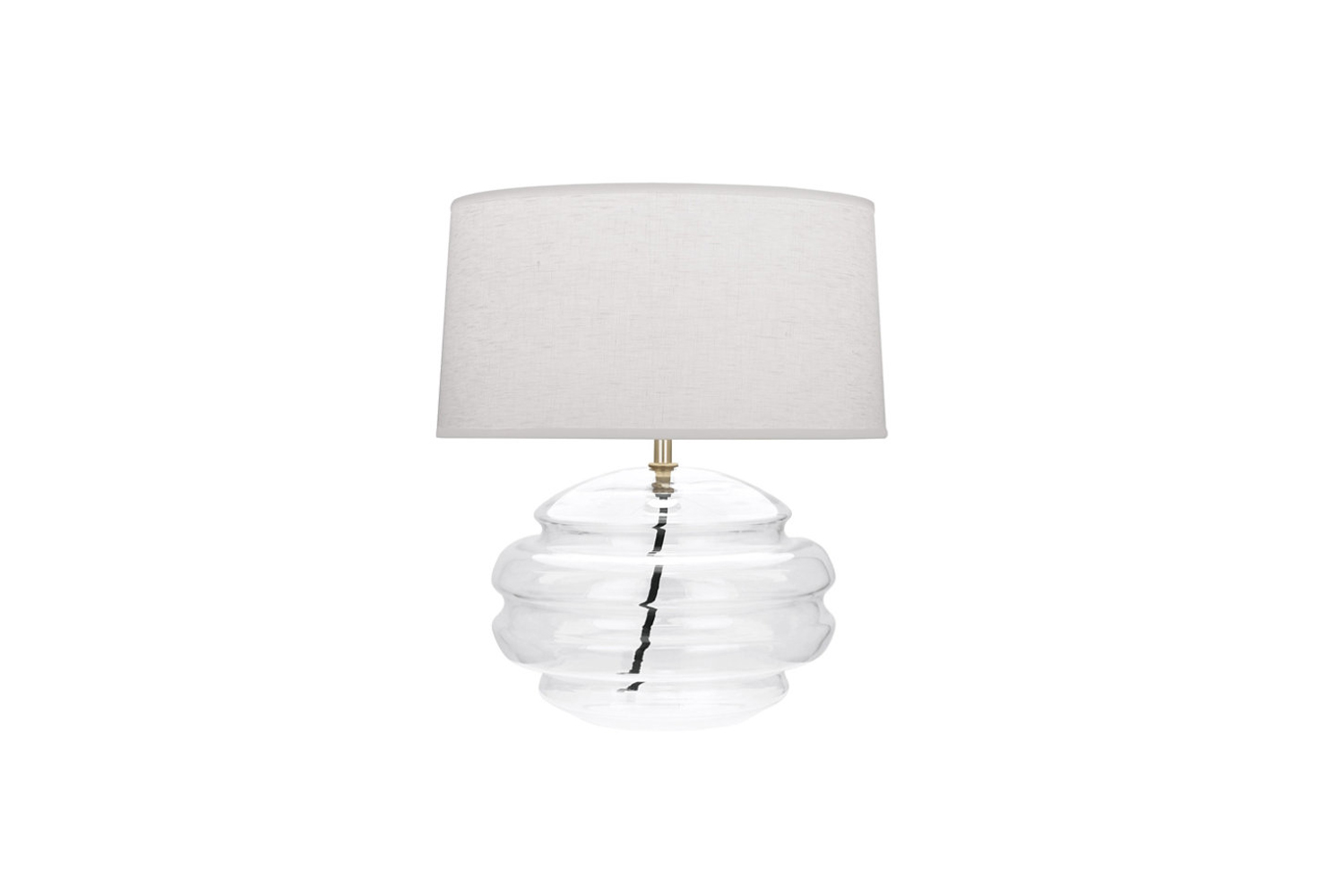 the robert abbey horizon table lamp in clear glass is \$\264.50 to \$477.50 at  24