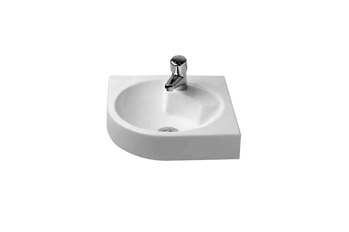 The Architec Wall-Mount Wash Basin Corner Model is $3.60 at Quality Bath.