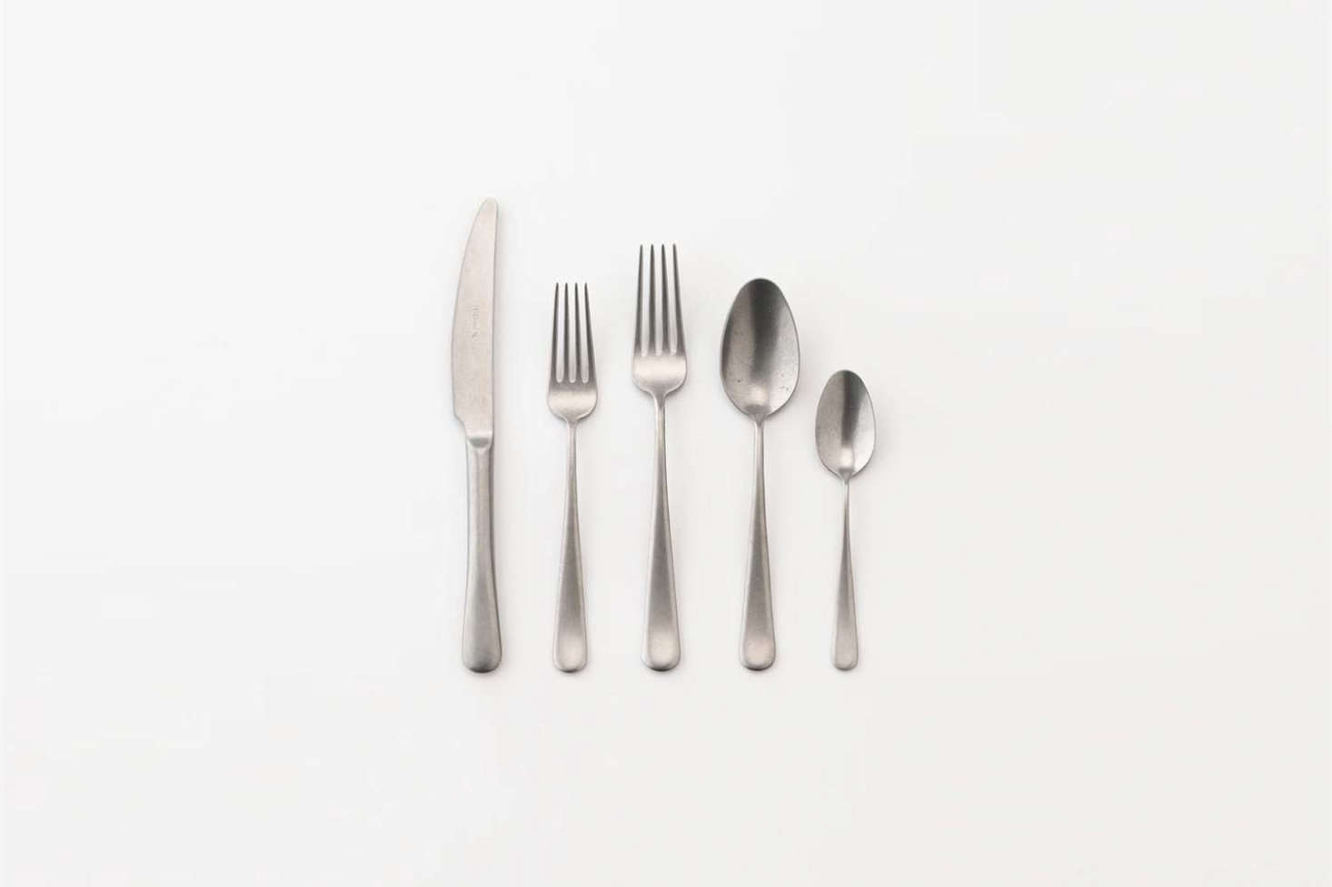 The simple set of stainless steel Everyday Flatware is $58 at Schoolhouse.