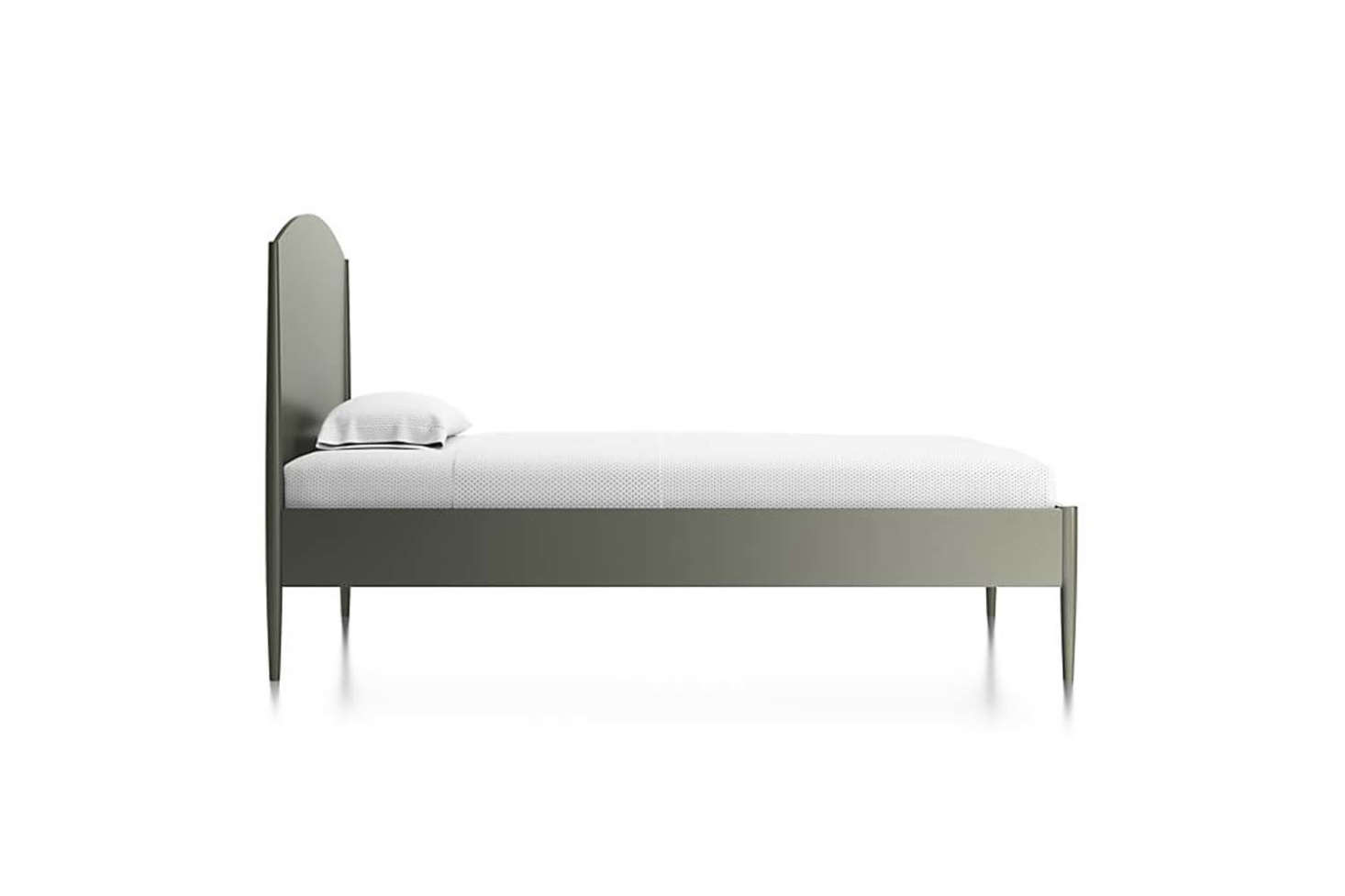 The Crate & Barrel Hampshire Olive Green Arched Bed is on sale for $9.65 to $594. depending on size.
