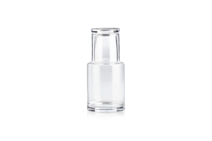 the clear glass carafe is \$\29.95 at crate & barrel. 17
