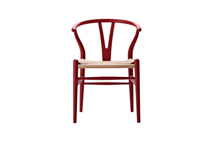 the carl hansen & son ch\24 wishbone chair in soft red is \$809 at finnish  17
