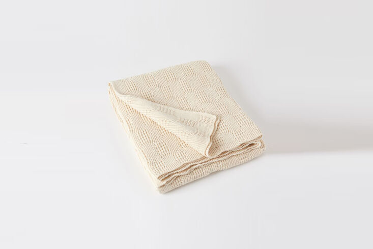 the made here new york cotton new wave lightweight throw is \$\160 at west elm. 24