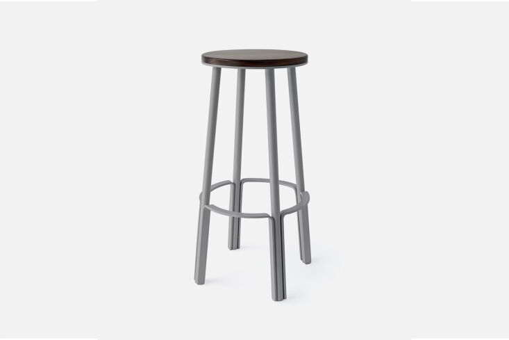 the makr factory stool, shown in pale gray, is \28 inches high; \$700 at makr. 24