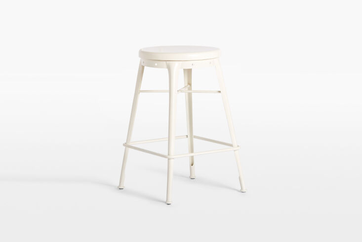 the cobb indoor/outdoor counter stool, shown in bright white, is \$399 at rejuv 20