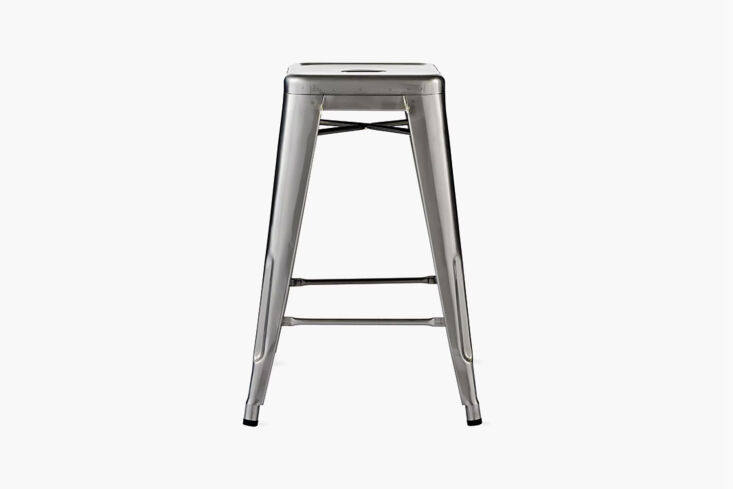 the tolix marais stool, available in black, white, and gunmetal grey, and in tw 21