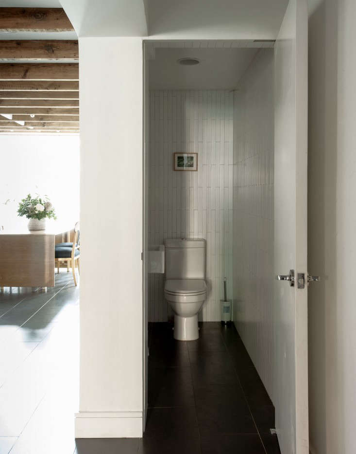The powder room in A Hardworking Brooklyn Kitchen by Architect Annabelle Selldorf. Photograph by Matthew Williams for Remodelista.