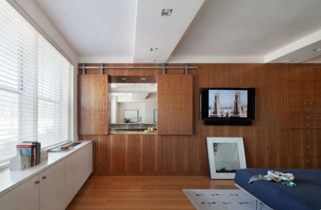 into the living room, from the bedroom at horatio apt: click here for full proj 64