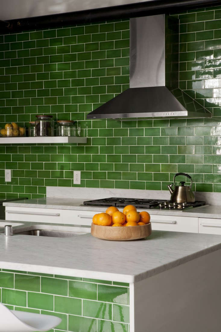 DISC Interiors Gardein kitchen green tile