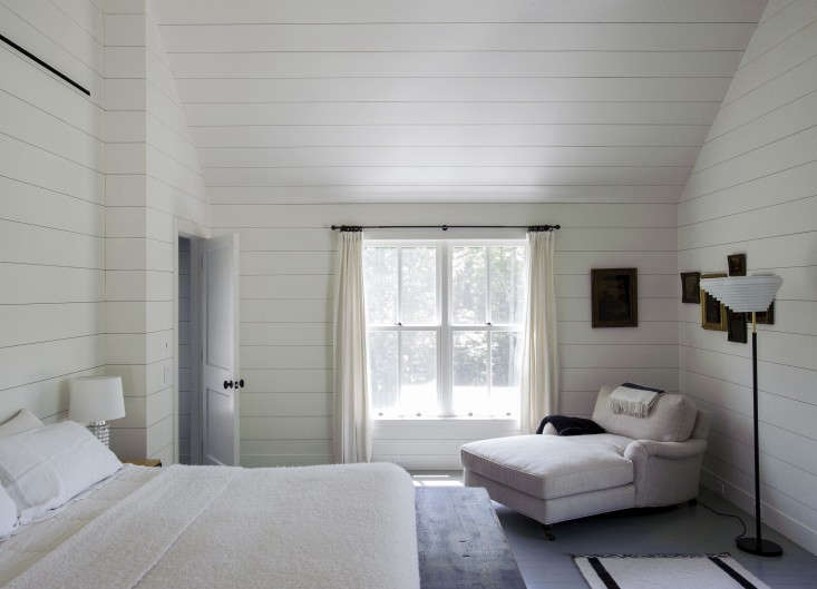 shiplap cladding in a hamptons bedroom. for more, see rhapsody in blue: a  19