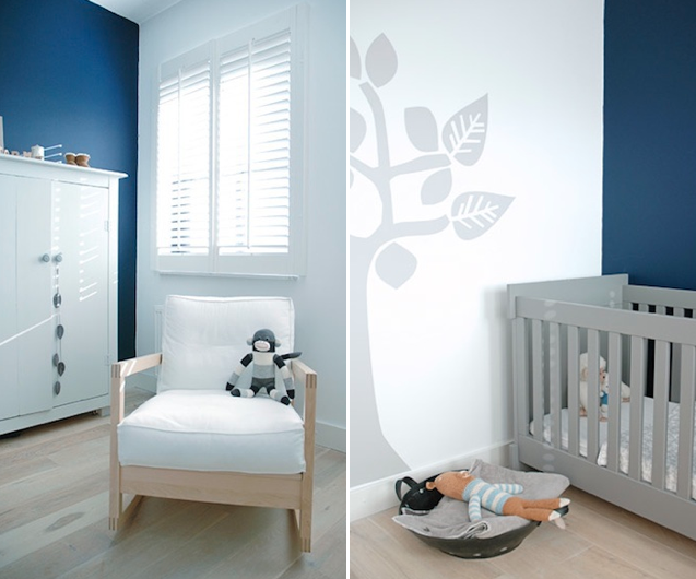 dutch childrens bedroom blue walls