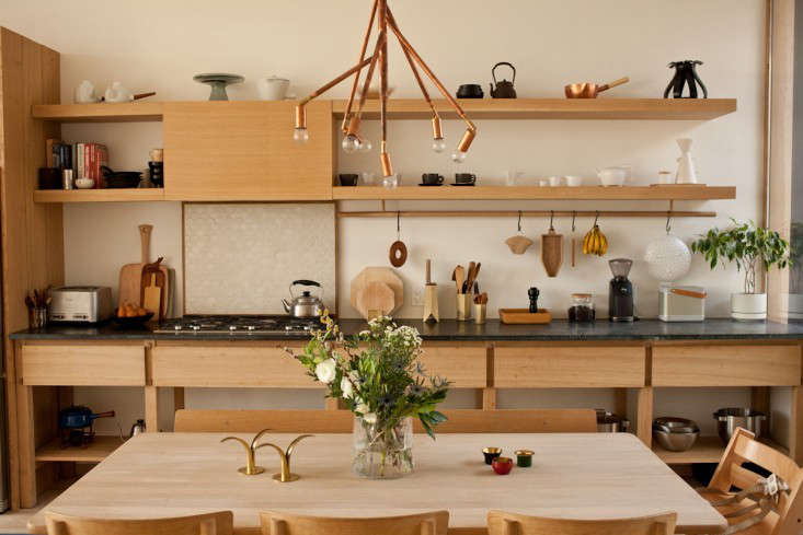 John Baker and Juli Daoust, the owners of Mjölk in Toronto, store their utensils in plain sight; see more at Steal This Look: A Scandi-Meets-Japanese Kitchen.
