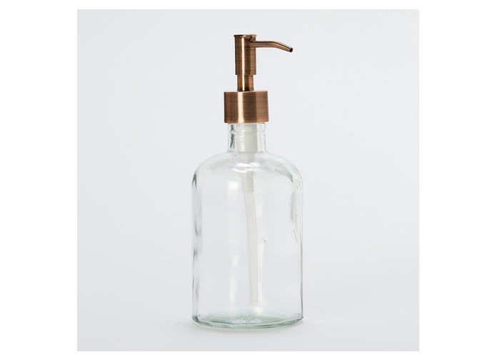 glass soap dispenser copper spout gardenista