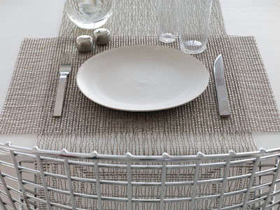 chilewich silver lattice placemat