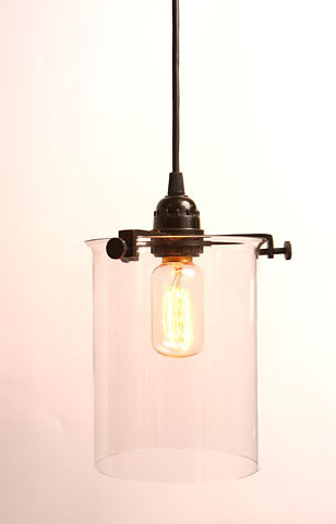 Lighting Roost Clear Glass Cylinder Lamp portrait 3