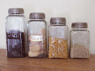 retro glass storage containers