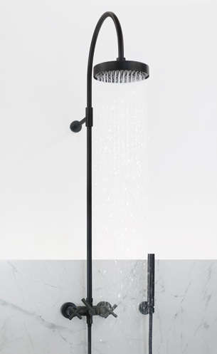 tara black edition wall mounted shower