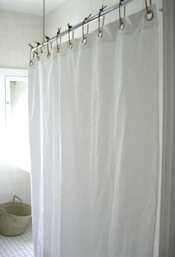 shower curtain leather ties 7