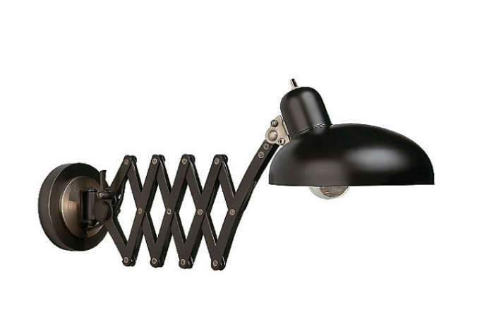 700 black scissor light sconce