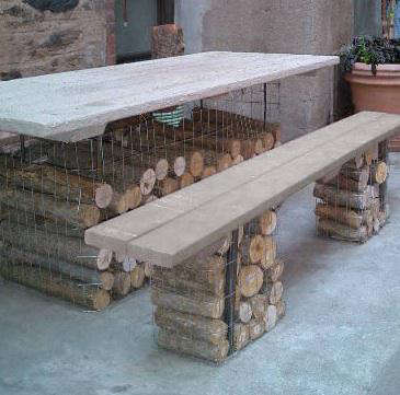 gabion chairs tables 2