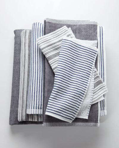 yoshii towel blue white stripe