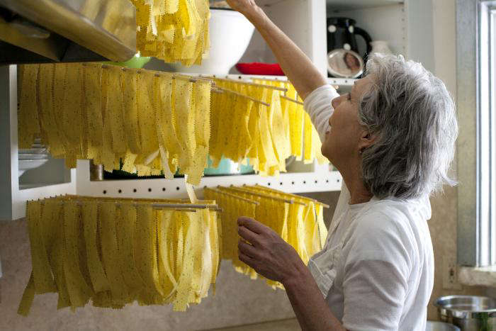 DIY: Instant Pasta-Drying Rack - Remodelista