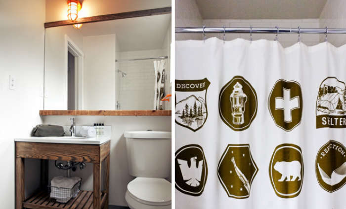 700 basecamp bathroom and shower curtain