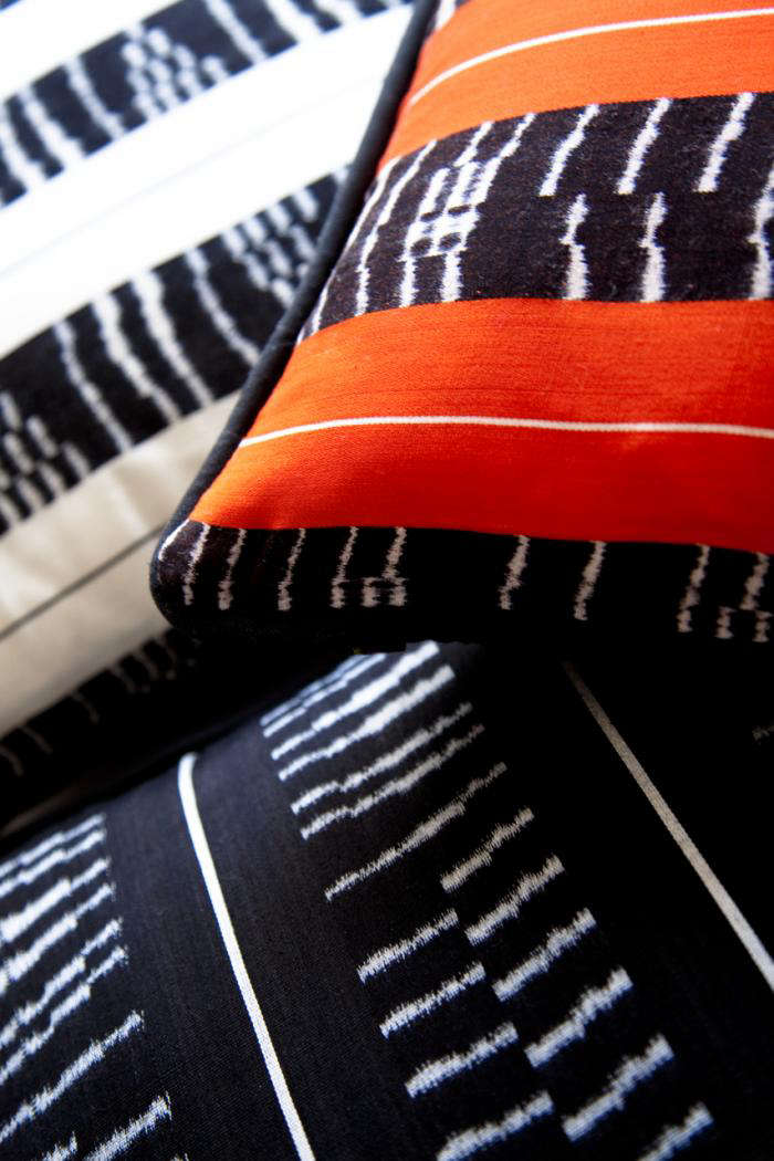 700 rebozo pillows oranage  black and white