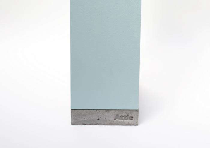 700 attic birdhouse blue concrete base