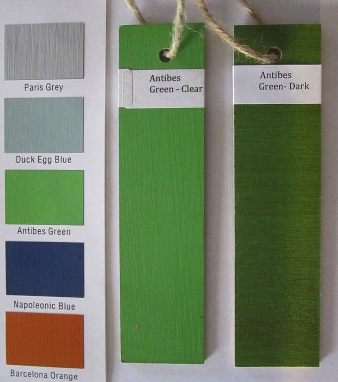 annie sloan green paint chips