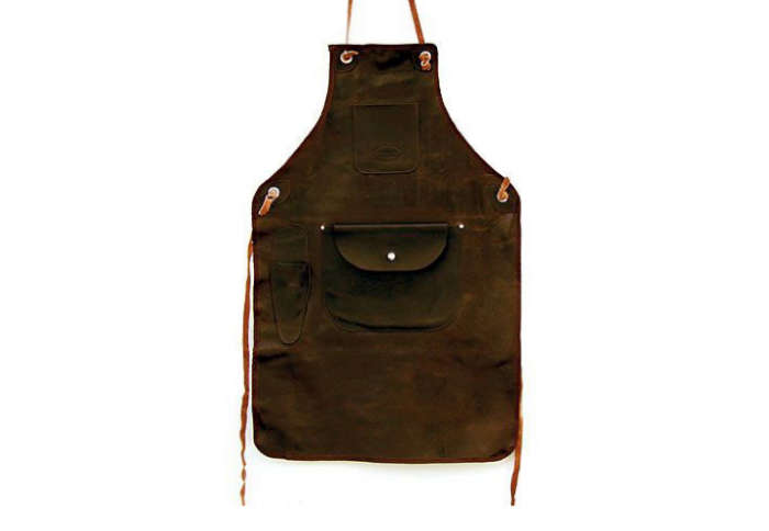 700 chocolate leather apron