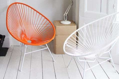 Orange best sale acapulco chair