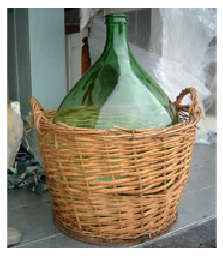 vintage jug with basket