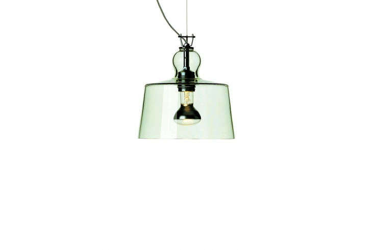 michele de lucchi&#8\2\17;s acquatinta suspension lamp comes in clear, sand 17