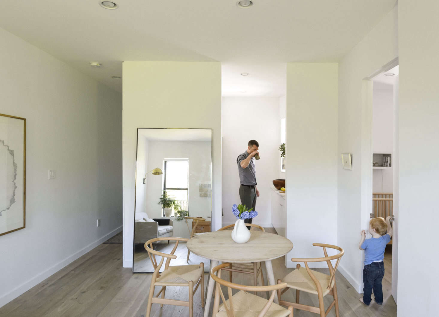 Mirrors, too. Photograph from Living Large in 675 Square Feet, Brooklyn Edition.