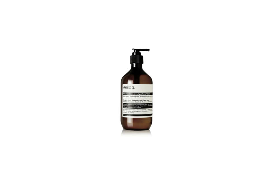 aesop&#8\2\17;s resurrection aromatique hand wash is \$39. 40