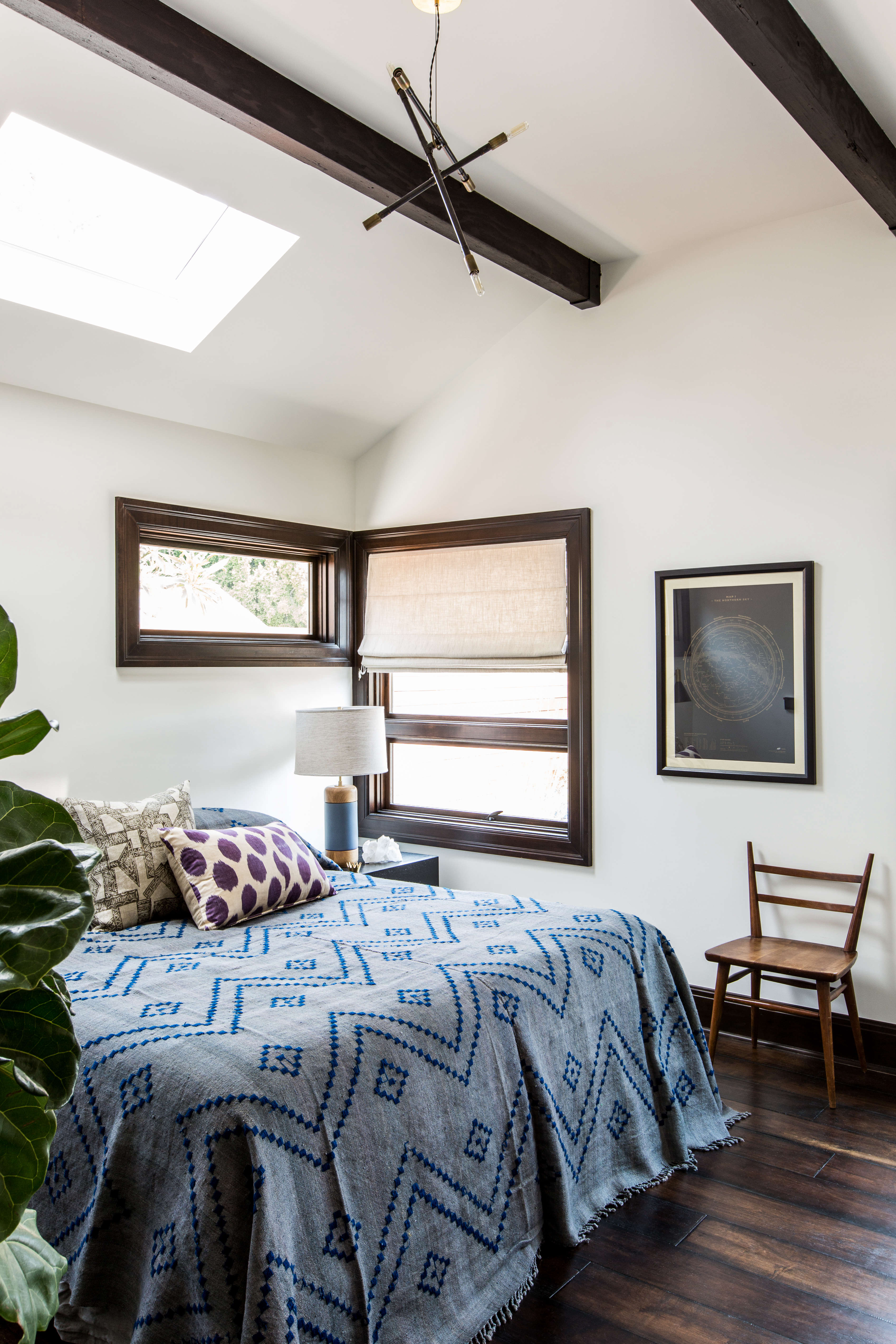 beamed master bedroom in a 1920s la bungalow remodel by brian paquette | remode 29