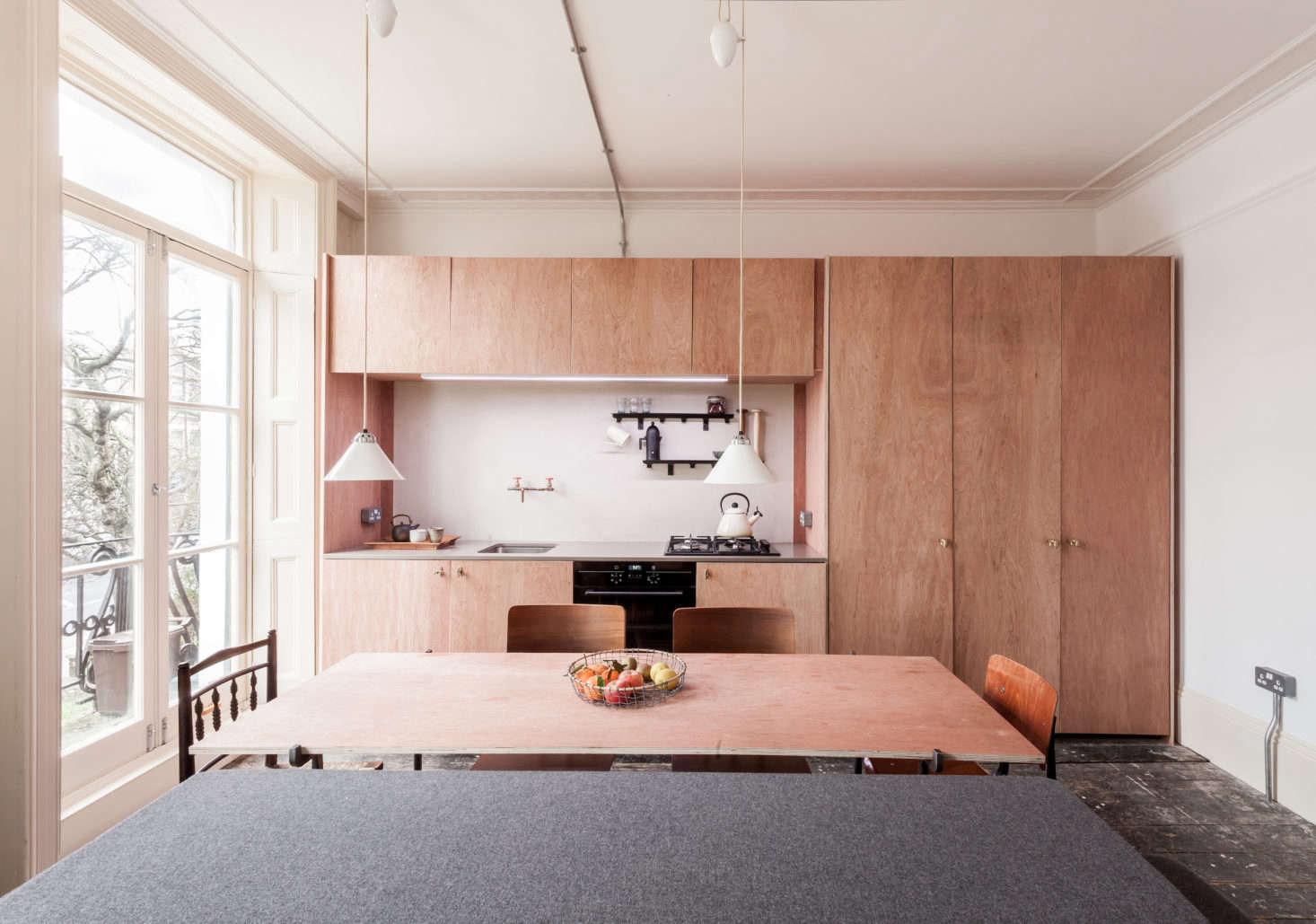 Plywood cabinetry in a London kitchen by Simon Astridge; see Kitchen of the Week: An Artful, Honest Kitchen in North London.