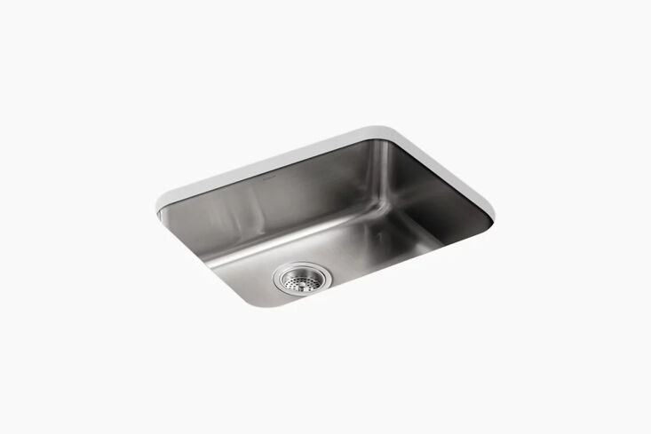 kohler&#8\2\17;s undertone \23 inch under mount single bowl kitchen sink is 34