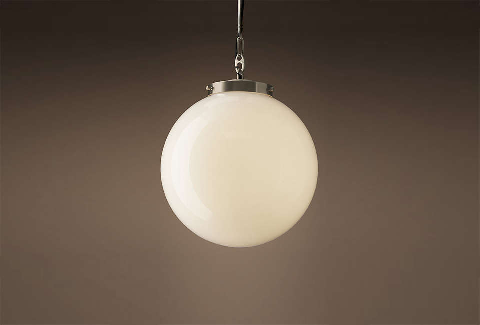 parisian architectural milk glass poste pendant 25