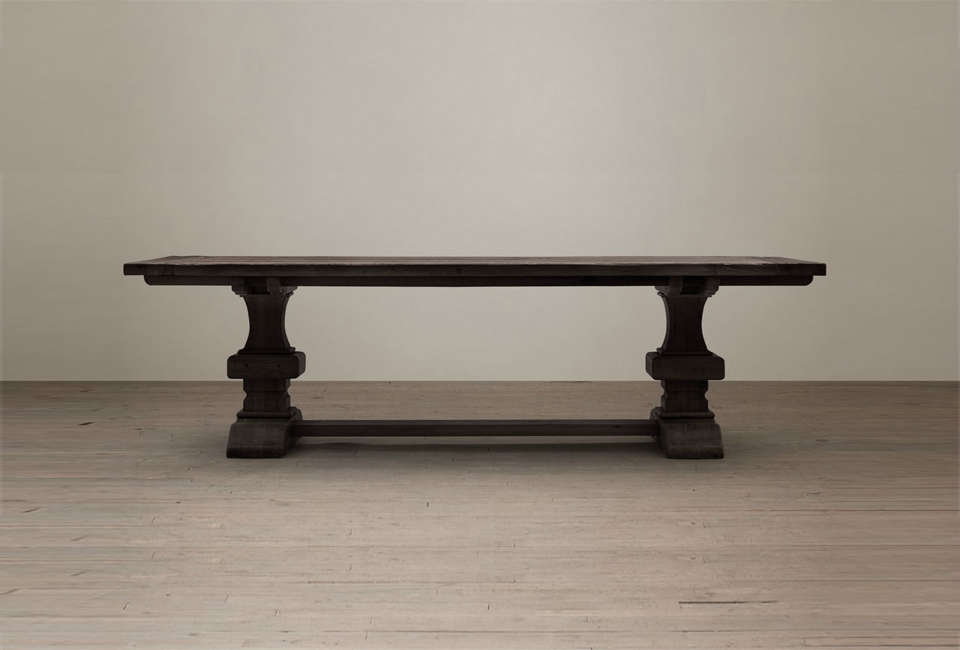 restoration hardware reclaimed russian oak baluster dining table 26