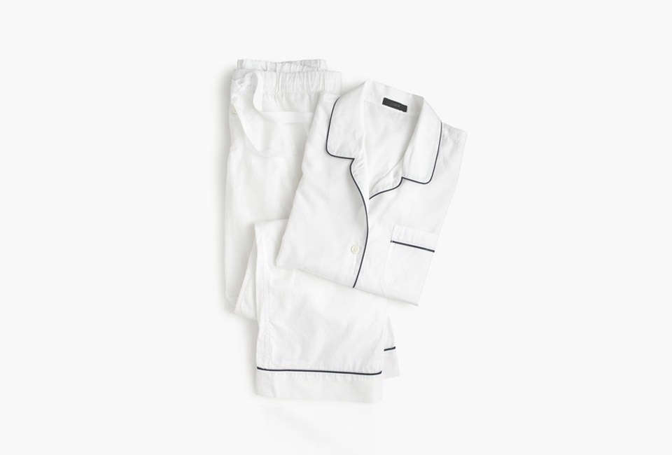 jcrew vintage pajama set in white 19