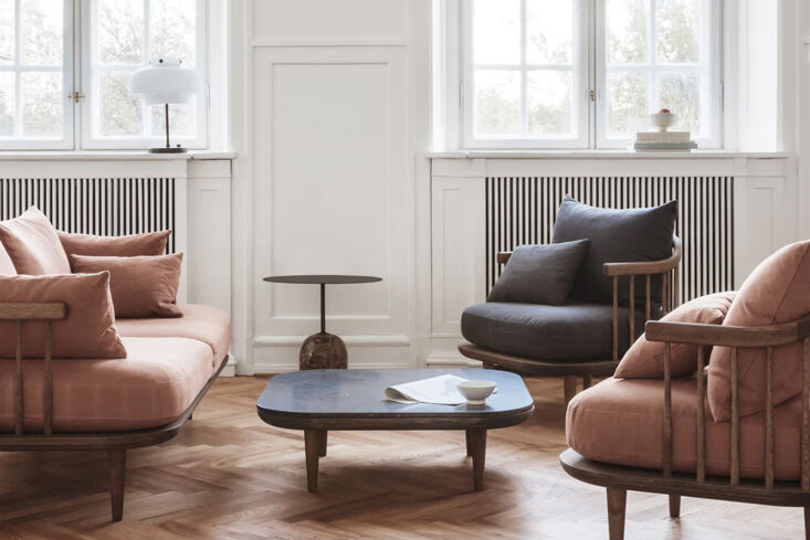 space copenhagen\2\17;s fly sofa sc\2 is a frame of smoked, oiled oak, a 20